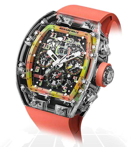 Replica Richard Mille RM011 SAPPHIRE FLYBACK CHRONOGRAPH "A11 TIME MACHINE ORANGE" Watch